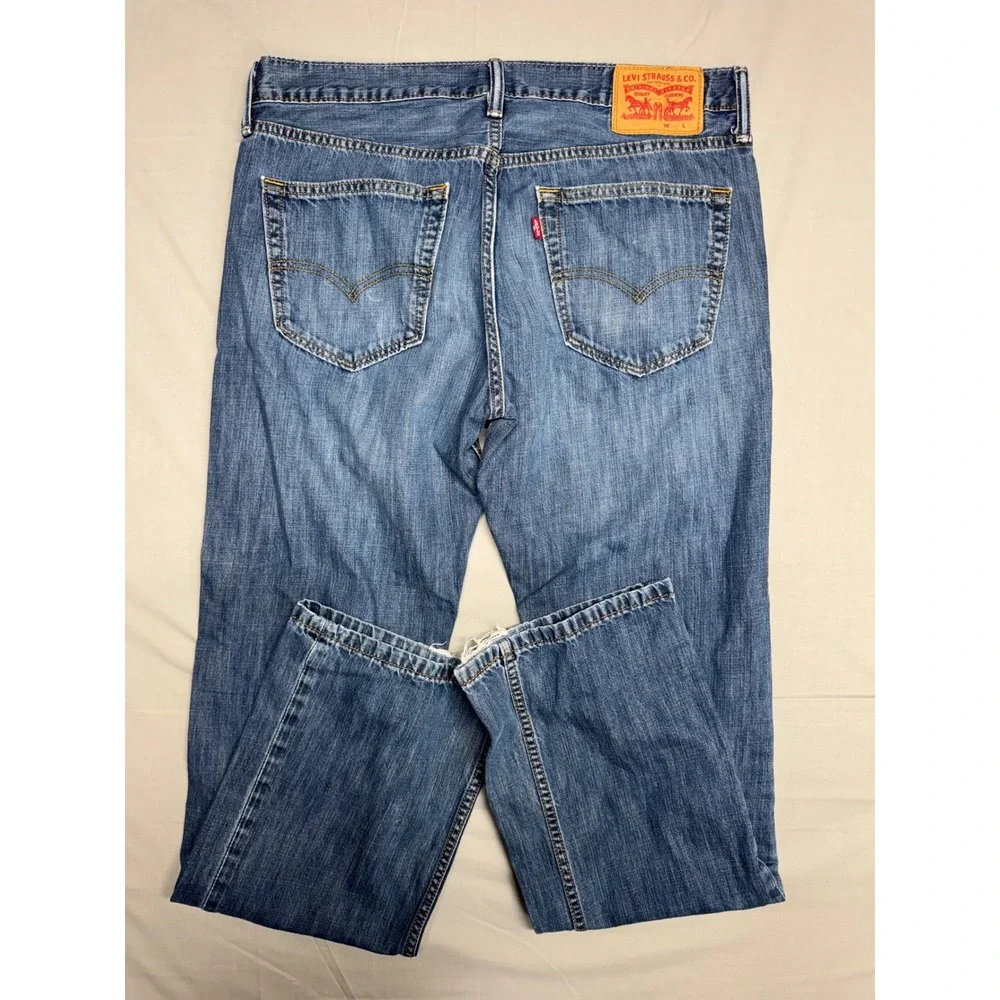 Levis 527 Slim Bootcut Jeans Mens 34x34 Medium Wash Blue Denim 100% Cotton